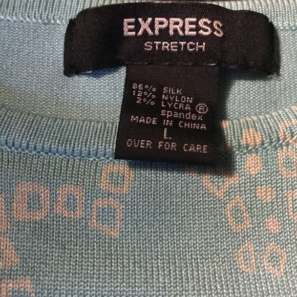 Express Aqua Stretch Sleeveless Beaded Top - Picture 4 of 6